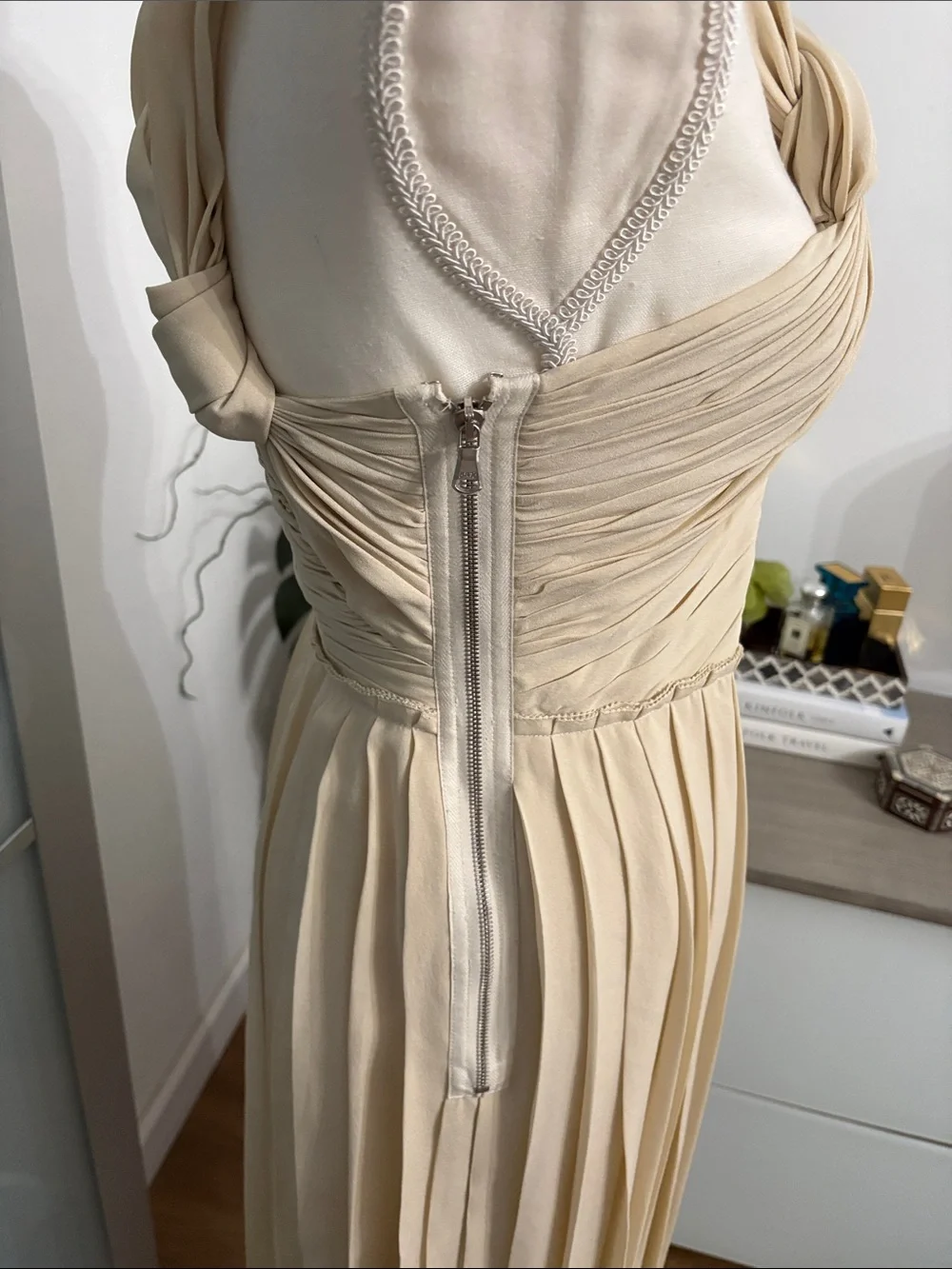 3.1 Phillip Lim Cream One-Shoulder Twist Pleated Dress - Picture 6 of 12